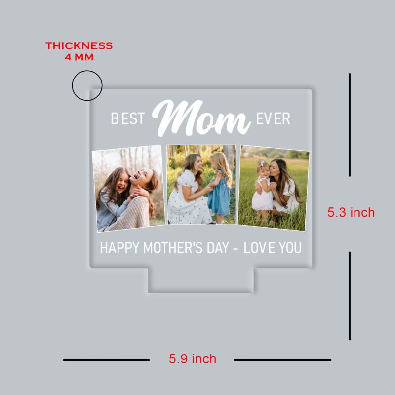 Personalized Best Mom Ever LED Night Lamp USB Color Changing Gift A Gift of Love   Forever Love Gift